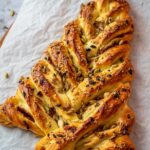 Savoury Puff Pastry Christmas Tree – Ham and Cheese