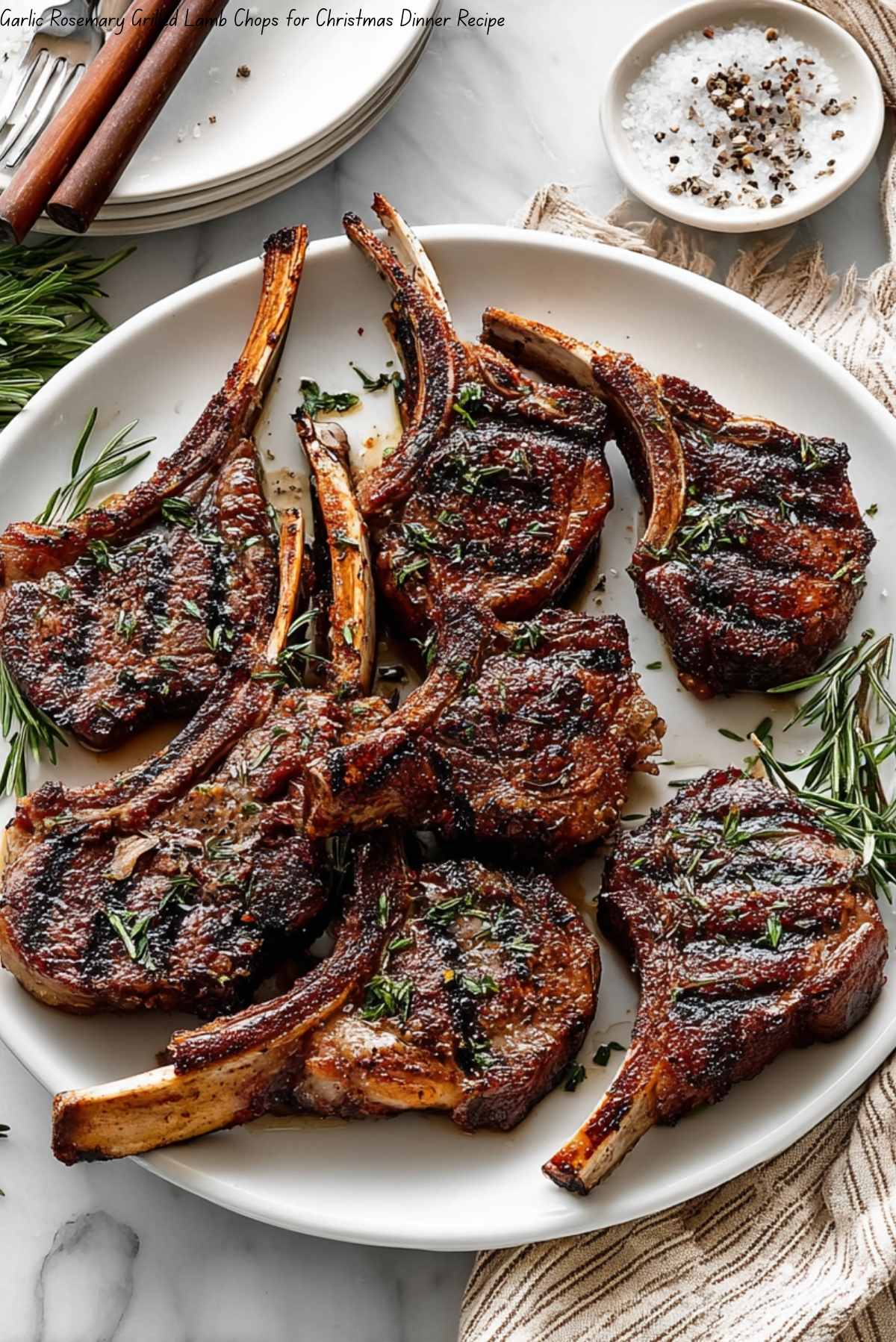 Garlic Rosemary Grilled Lamb Chops for Christmas Dinner