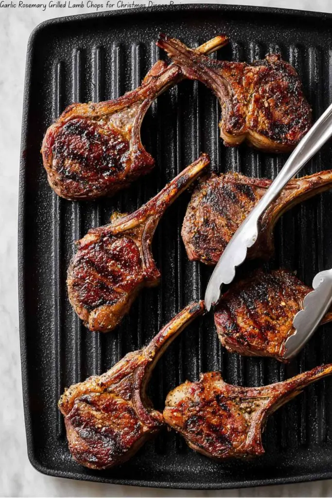 Garlic Rosemary Grilled Lamb Chops for Christmas Dinner
