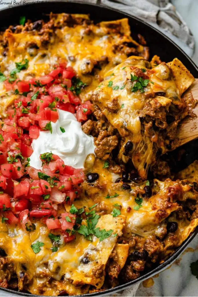 Ground Beef Burrito Skillet