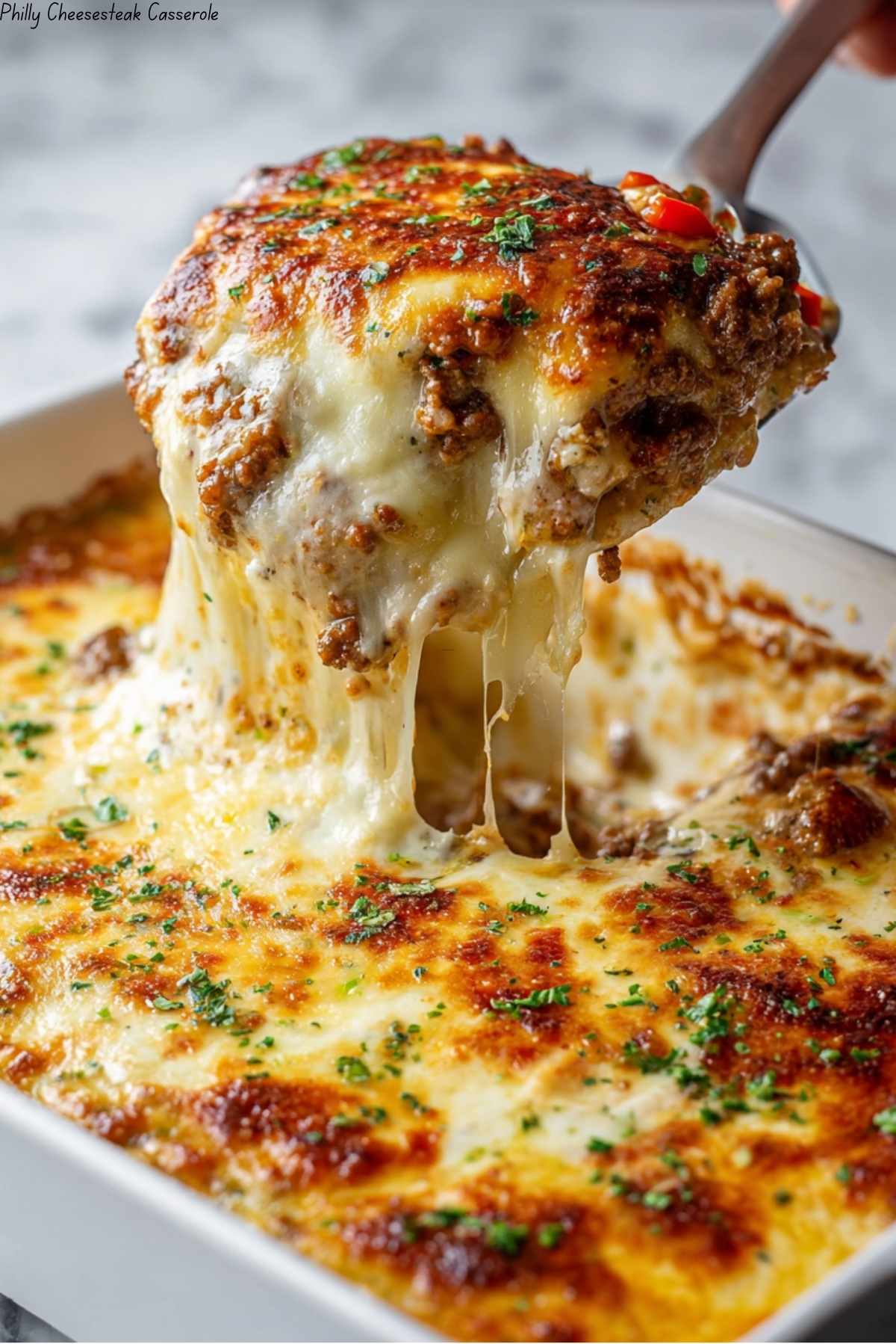 Philly Cheesesteak Casserole