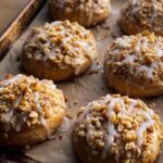 Apple Cheesecake Buns with a Crumble Topping and Sweet Glaze