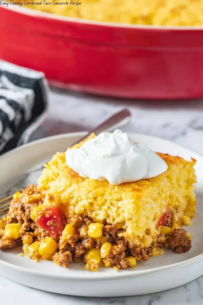 Easy Cheesy Cornbread Taco Casserole Recipe