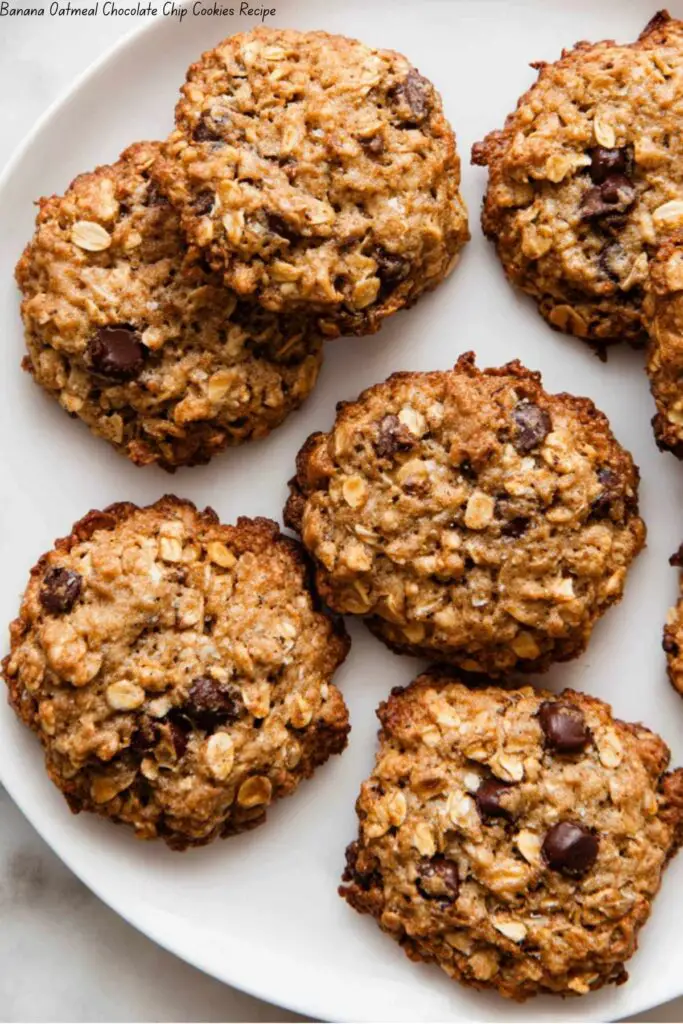 Banana Oatmeal Chocolate Chip Cookies