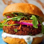 Lentil Burgers with Yogurt Herb Sauce