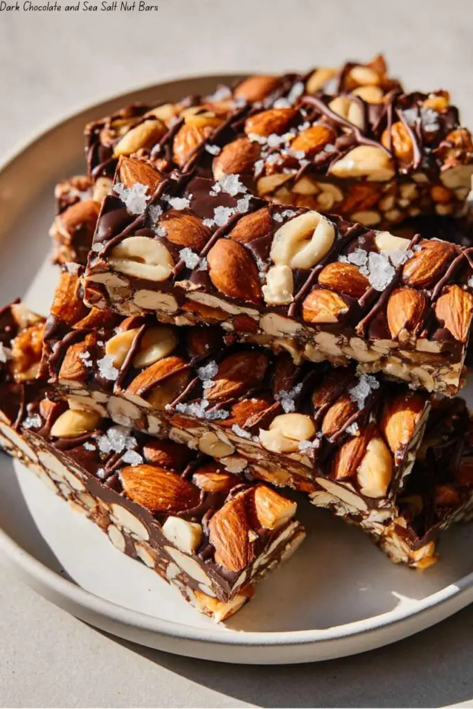 Dark Chocolate and Sea Salt Nut Bars 4 Dark Chocolate and Sea Salt Nut Bars
