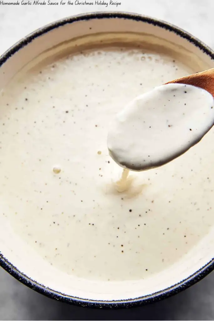 Homemade Garlic Alfredo Sauce For Christmas Holiday