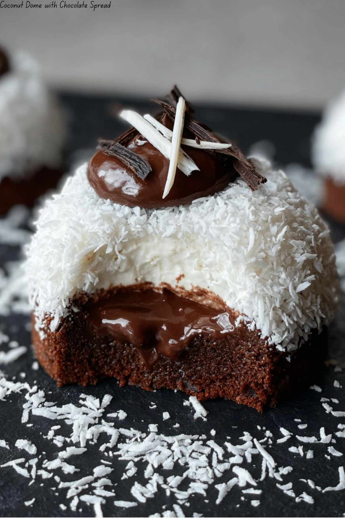 Coconut Dome with Chocolate Spread