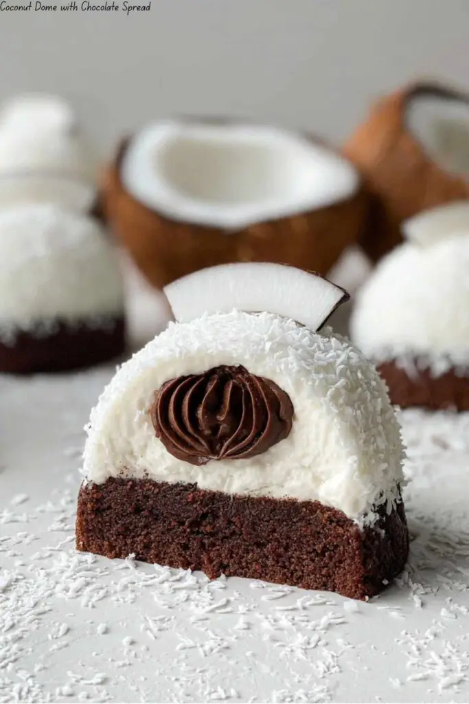 Coconut Dome with Chocolate Spread