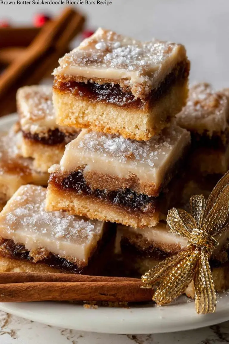 Brown Butter Snickerdoodle Blondie Bars Recipe