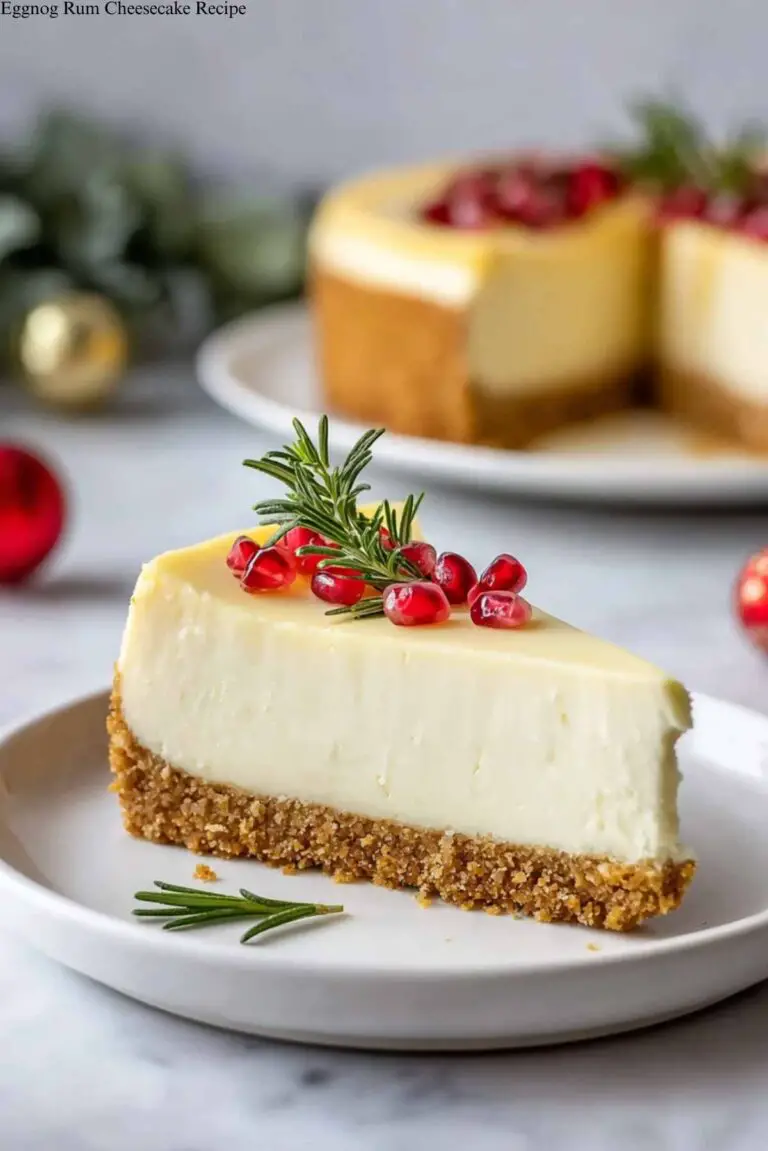Eggnog Cheesecake with Rum and Spices Recipe