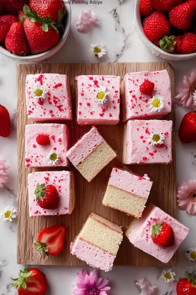 Strawberry Cake with Cream Cheese Frosting Recipe
