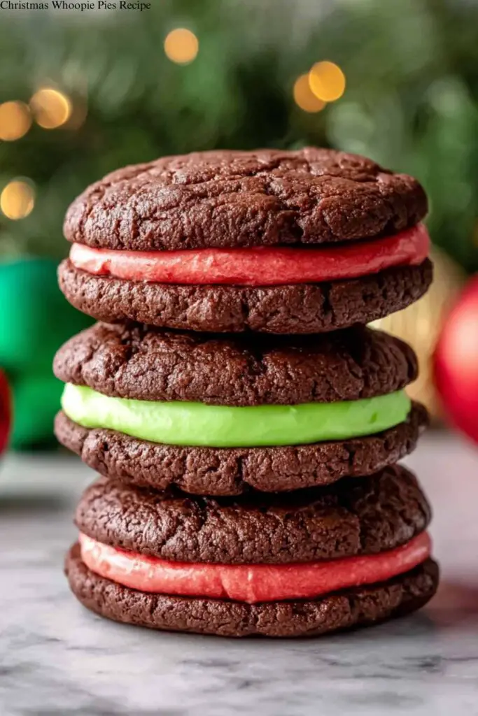 Christmas Whoopie Pies with Marshmallow Filling Recipe