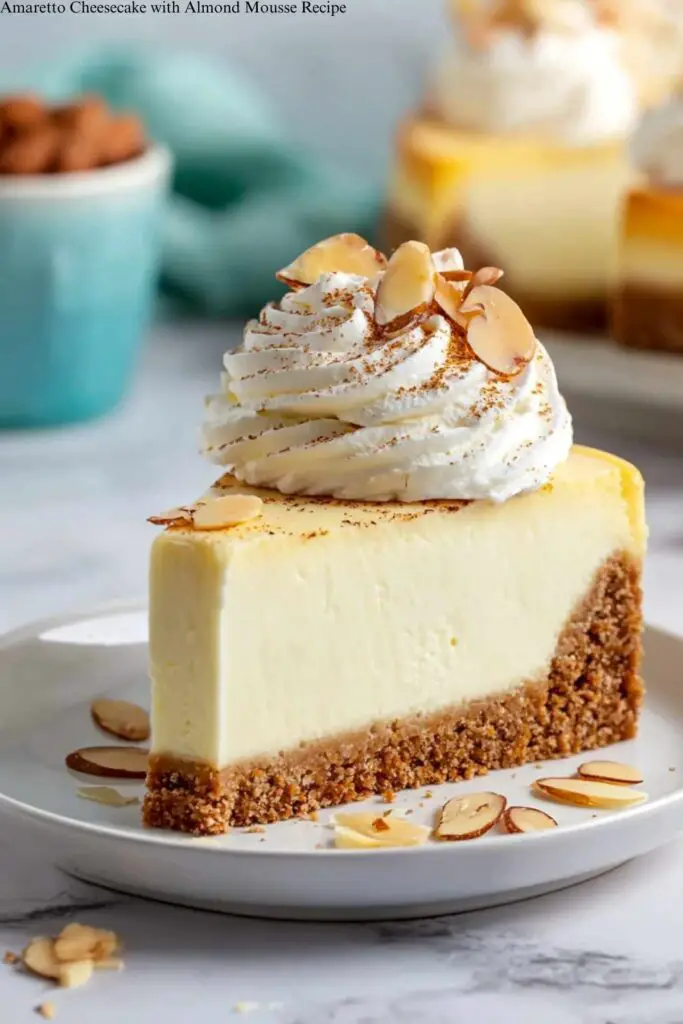 Amaretto Cheesecake with Almond Mousse Recipe 4 Amaretto Cheesecake with Almond Mousse Recipe