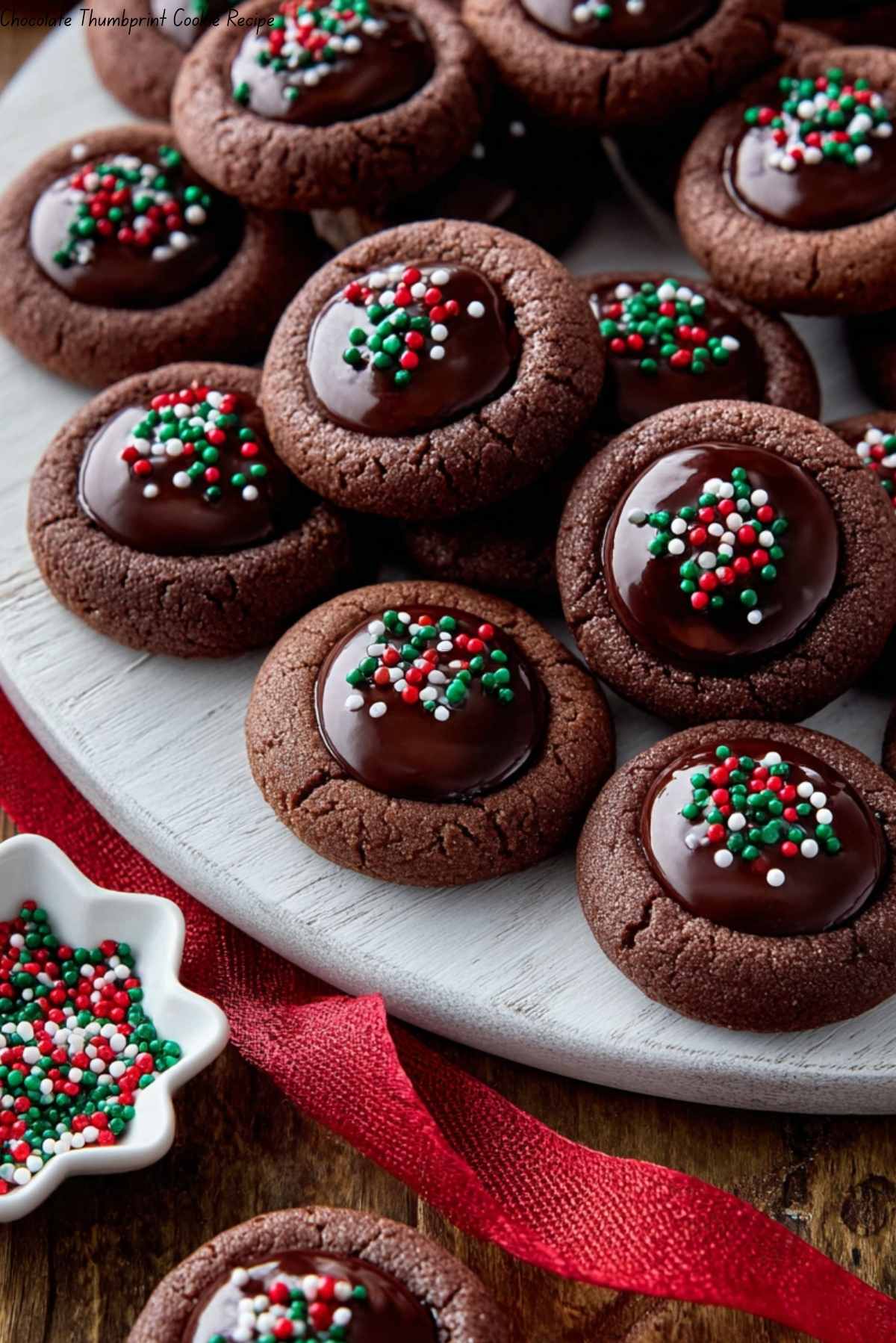 Chocolate Thumbprint Cookies
