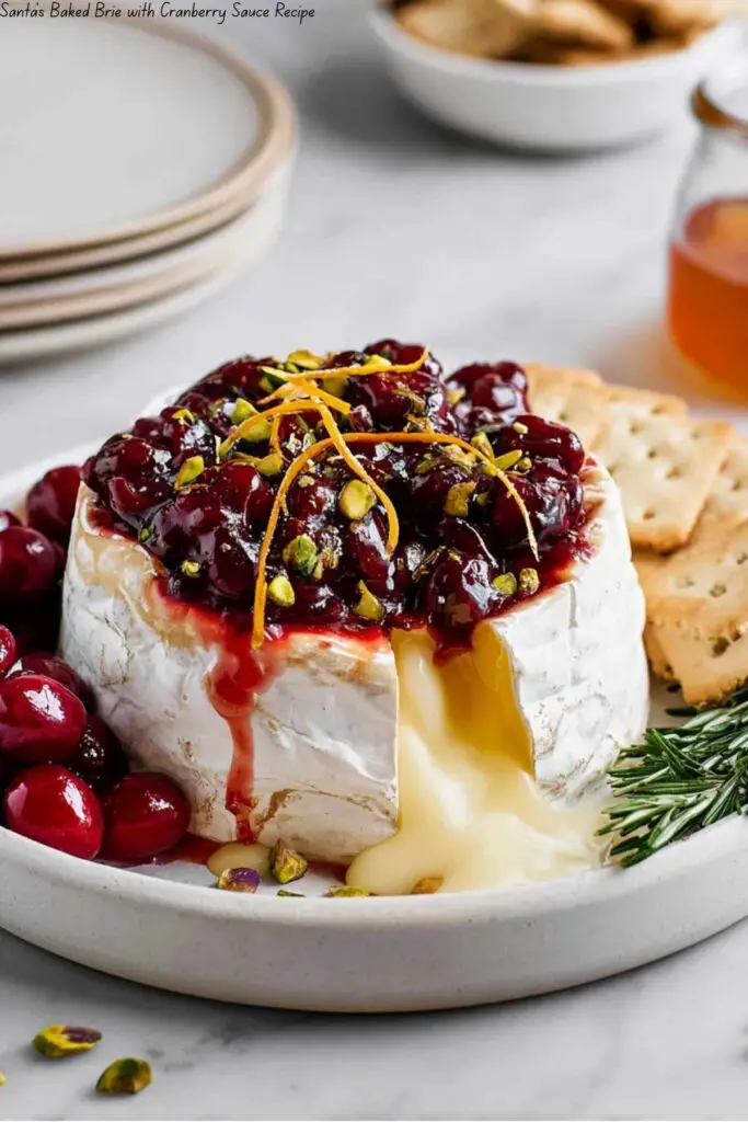 Santa’s Baked Brie with Cranberry Sauce Recipe 4 Santa’s Baked Brie with Cranberry Sauce Recipe