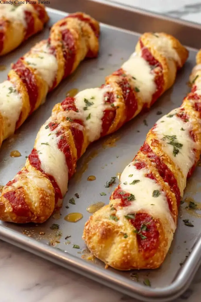 Candy Cane Pizza Twists 4 Candy Cane Pizza Twists