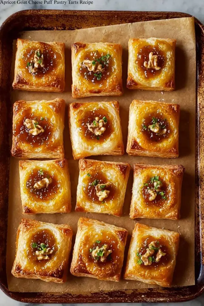 Apricot Goat Cheese Puff Pastry Tarts Recipe 4 Apricot Goat Cheese Puff Pastry Tarts Recipe