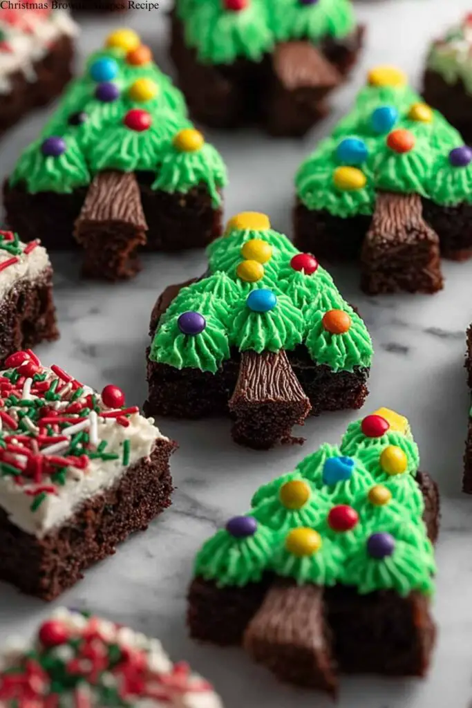 Festive Christmas Brownie Shapes Recipe