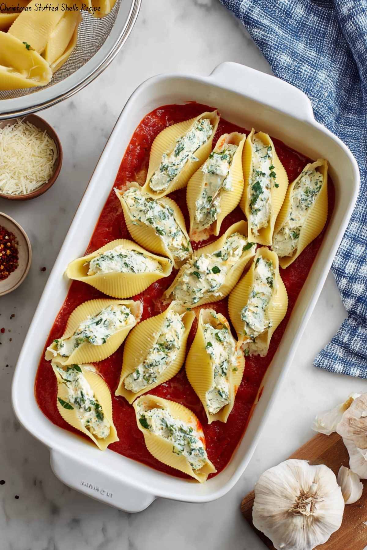 Easy Christmas Stuffed Shells Recipe