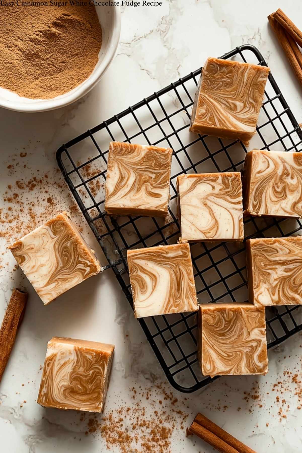 Cinnamon Sugar White Chocolate Fudge Recipe