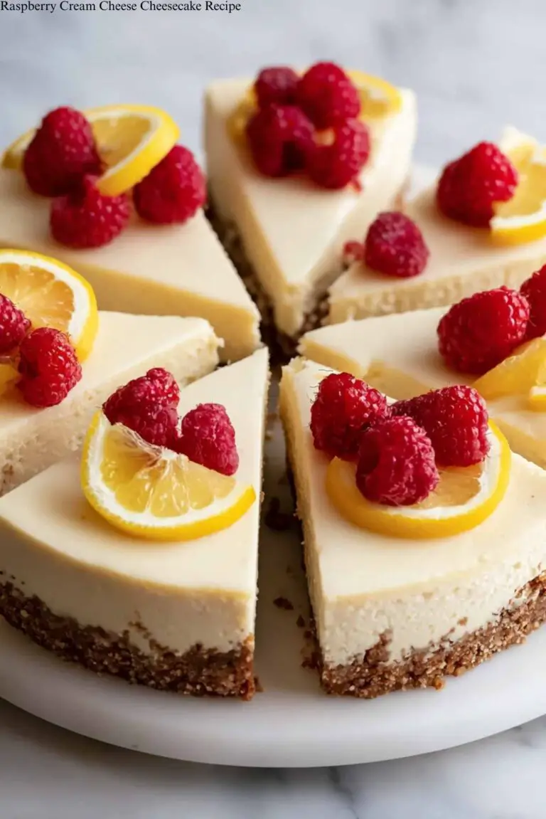 Cream Cheese Raspberry Cheesecake Recipe