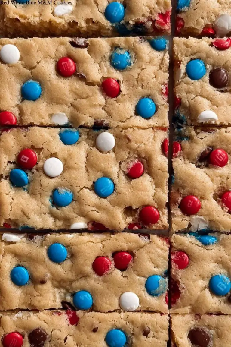 Patriotic Red White Blue M&M Cookies Recipe