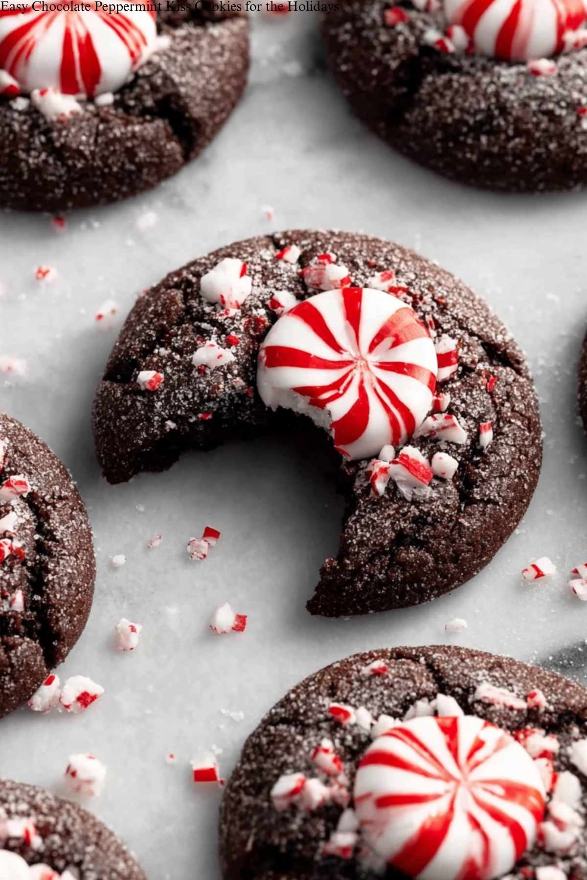 Chocolate Peppermint Kiss Cookies Recipe