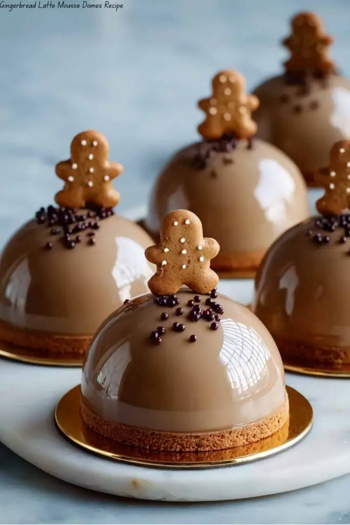 Christmas Gingerbread Latte Mousse Domes Recipe 4 Christmas Gingerbread Latte Mousse Domes Recipe