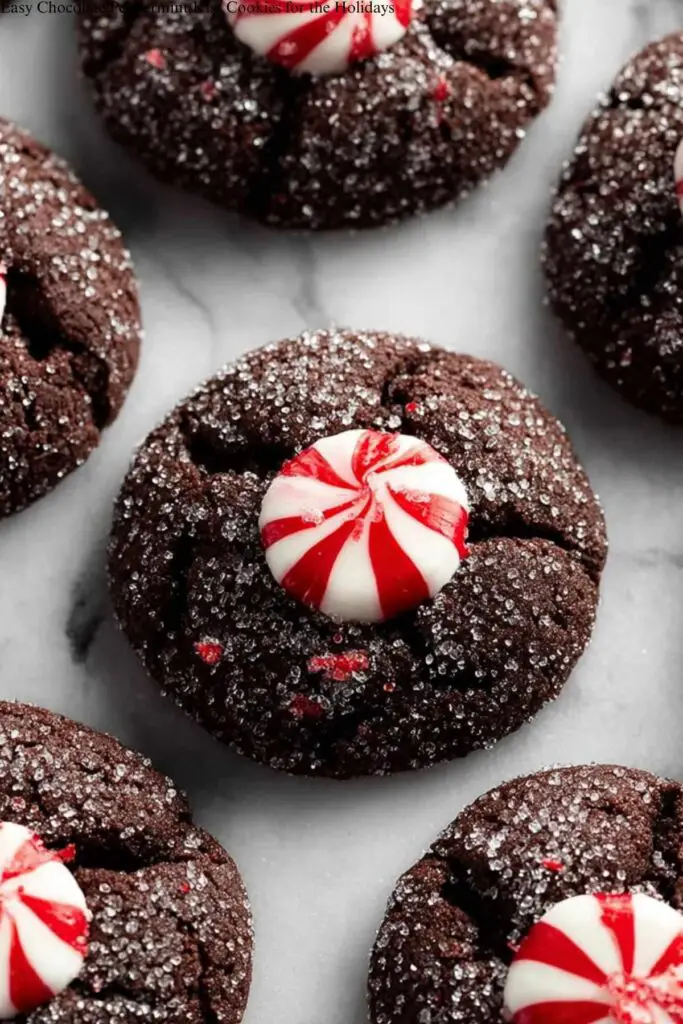 Chocolate Peppermint Kiss Cookies Recipe