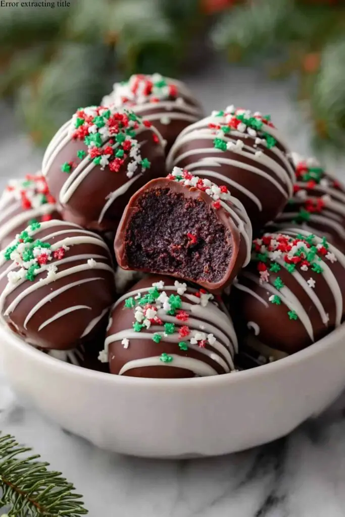 Chocolate Christmas Tree Cake Truffles Recipe 4 Chocolate Christmas Tree Cake Truffles Recipe