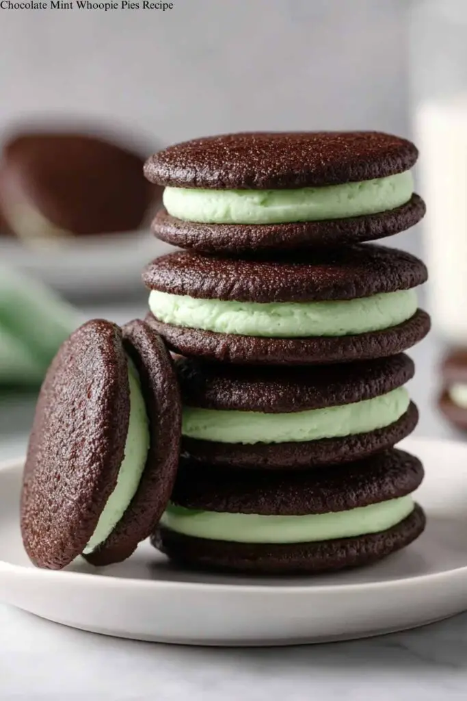 Chocolate Mint Whoopie Pies Recipe