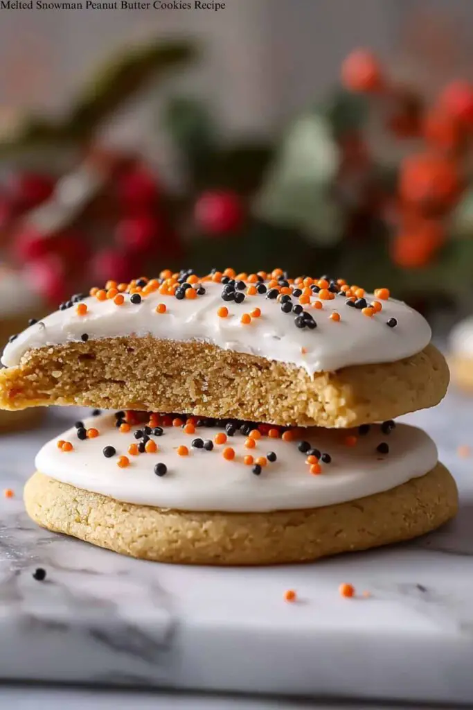 Melted Snowman Peanut Butter Cookies Recipe