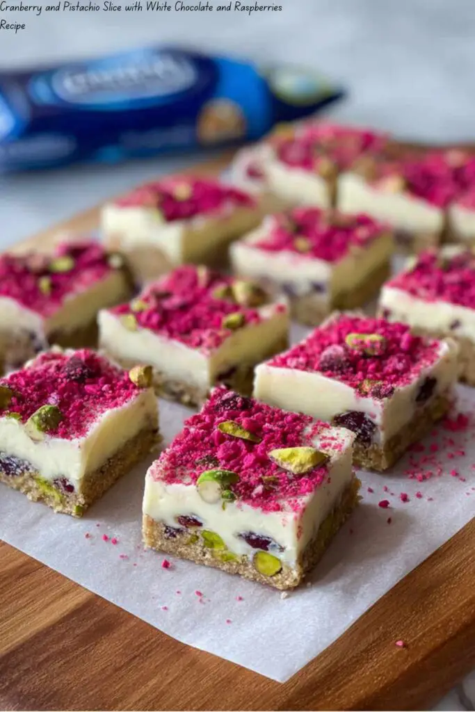 Cranberry and Pistachio Slice