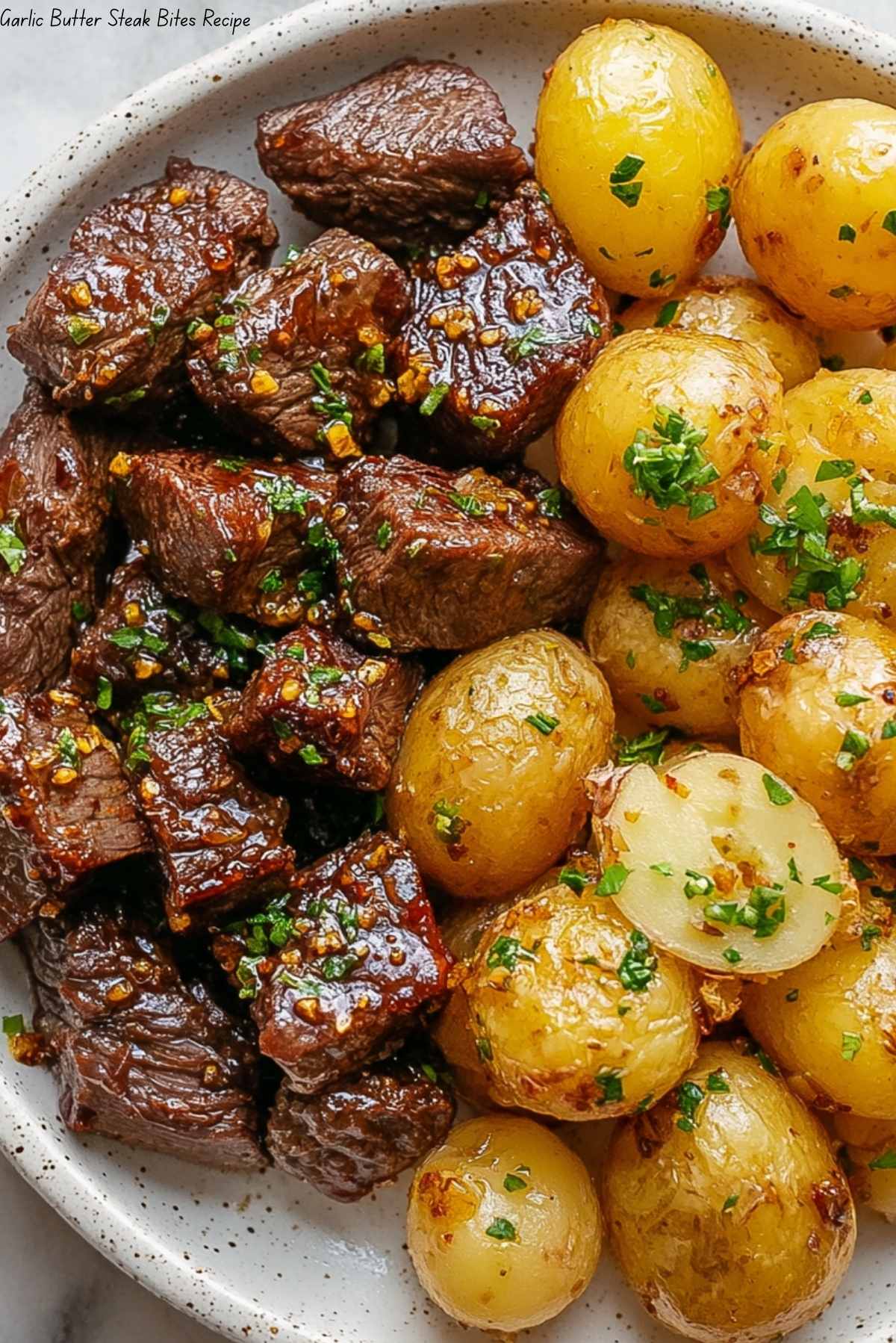 Garlic Butter Steak Bites and Potatoes (Tender & Crispy!)