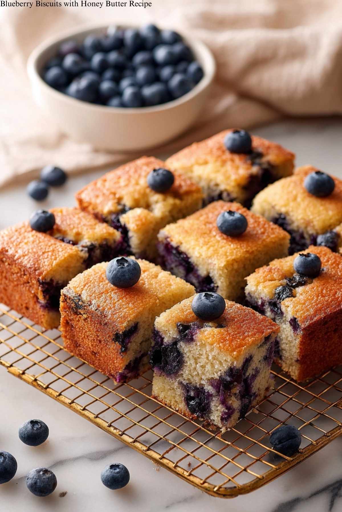 Blueberry Biscuits with Honey Butter Recipe