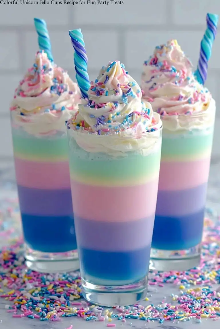 Colorful Unicorn Jello Cups Recipe