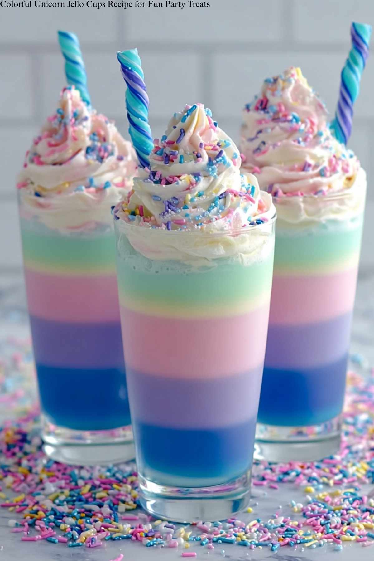 Colorful Unicorn Jello Cups Recipe
