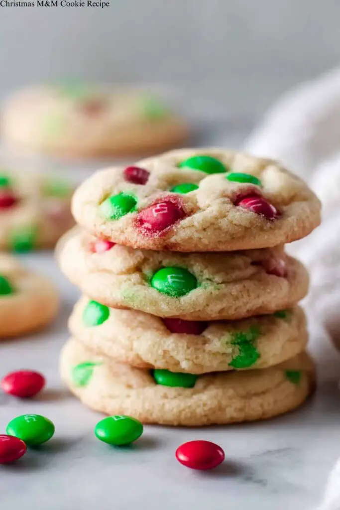 Christmas M&M Cookies Recipe