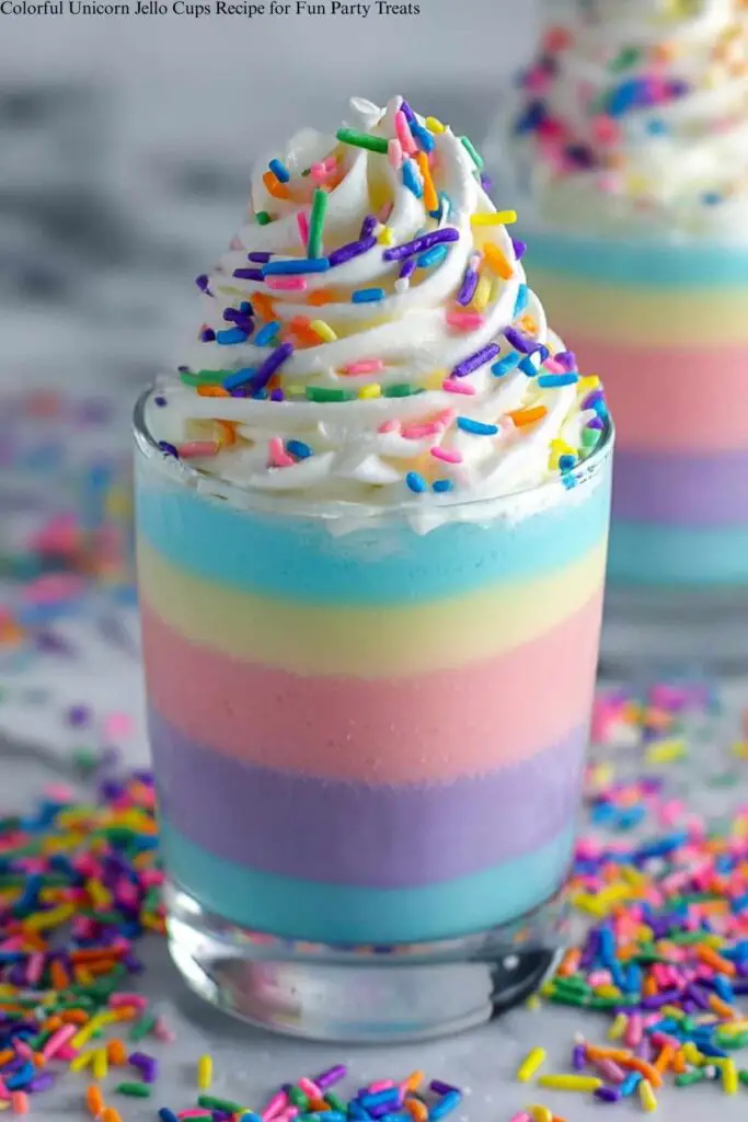 Colorful Unicorn Jello Cups Recipe