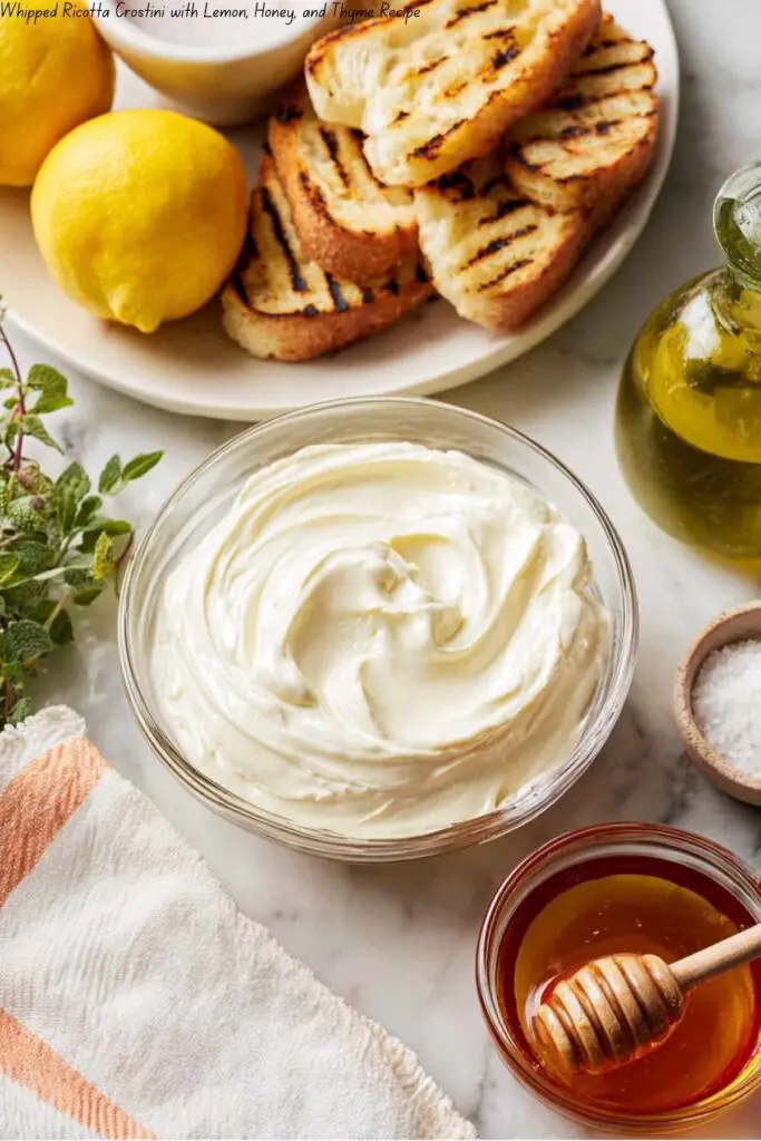 Whipped Ricotta Crostini 4 Whipped Ricotta Crostini