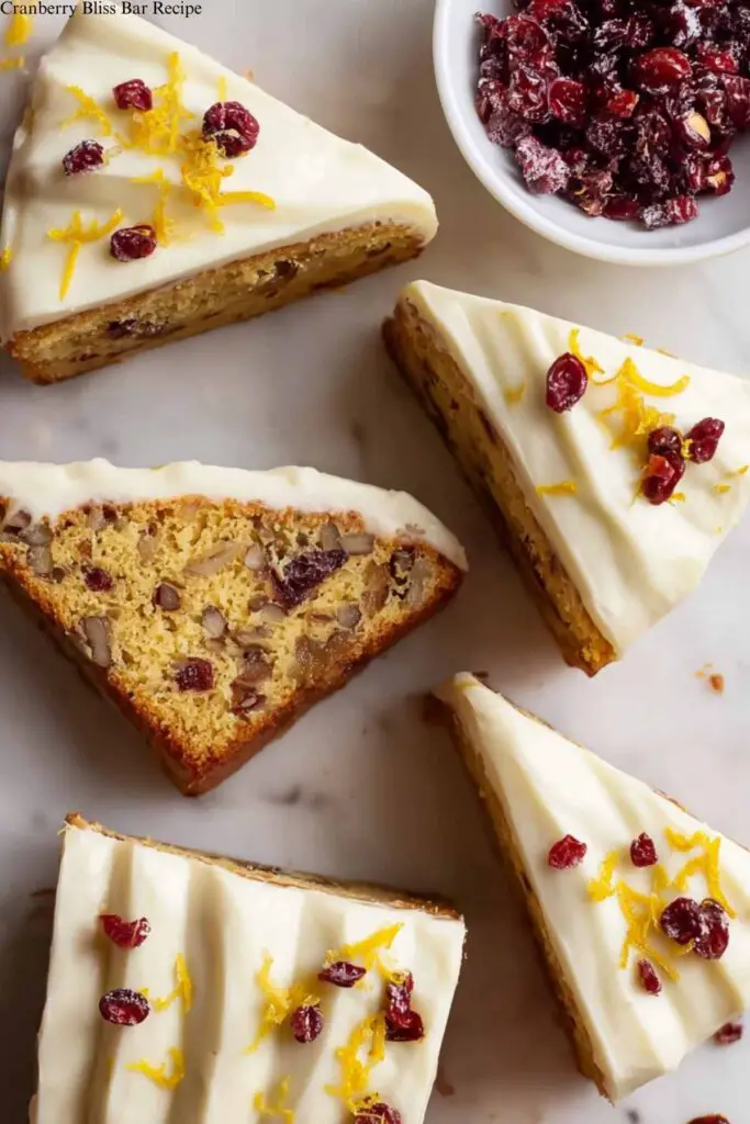 Cranberry Bliss Bars with White Chocolate Recipe