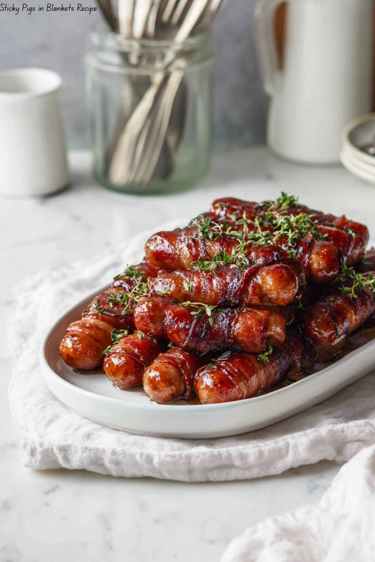 Christmas Party Sticky Pigs in Blankets