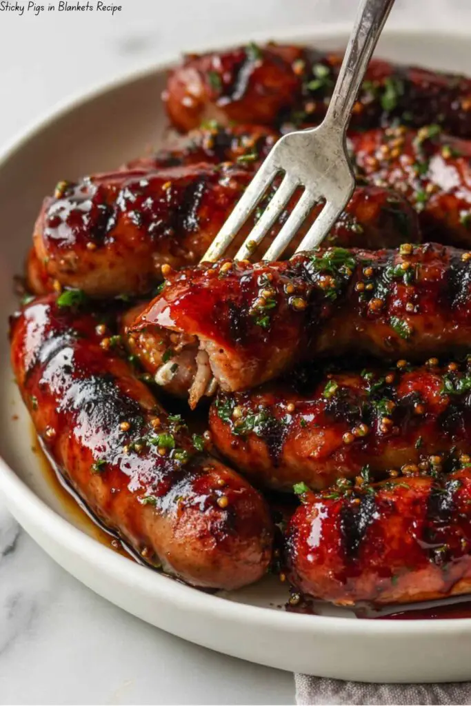 Christmas Party Sticky Pigs in Blankets 4 Christmas Party Sticky Pigs in Blankets