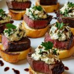 Beef Tenderloin Gorgonzola Crostini