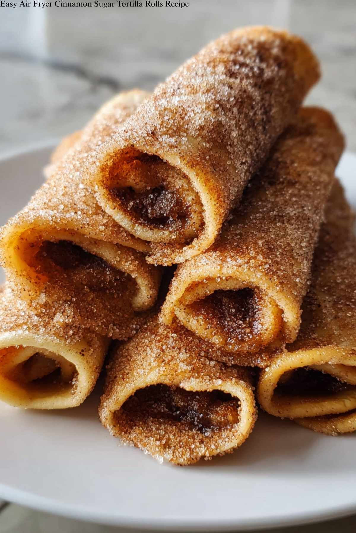 12-Minute Air Fryer Cinnamon Sugar Tortilla Rolls