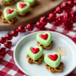 Grinch Pretzel Bites with Caramel and Candy Melts Recipe