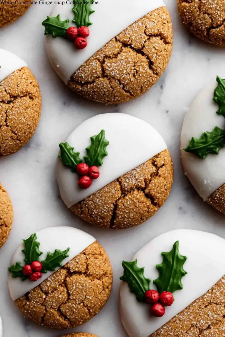 White Chocolate Dipped Gingersnap Cookies Recipe