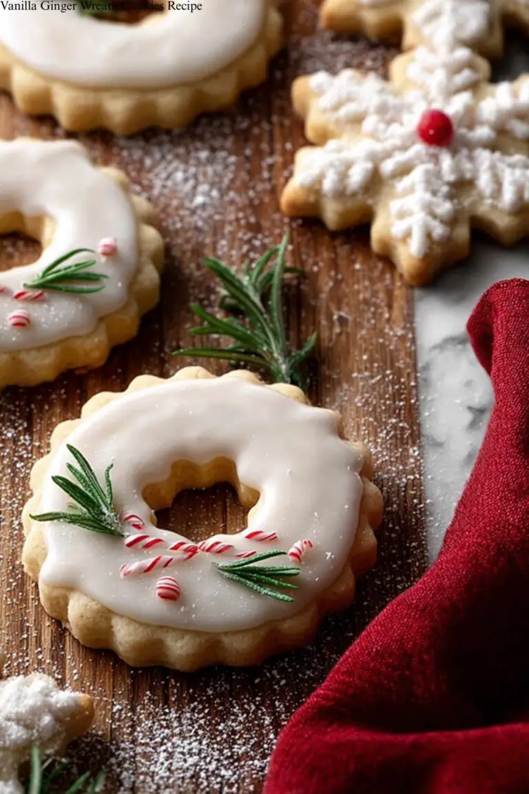 Vanilla Ginger Wreath Cookies Recipe