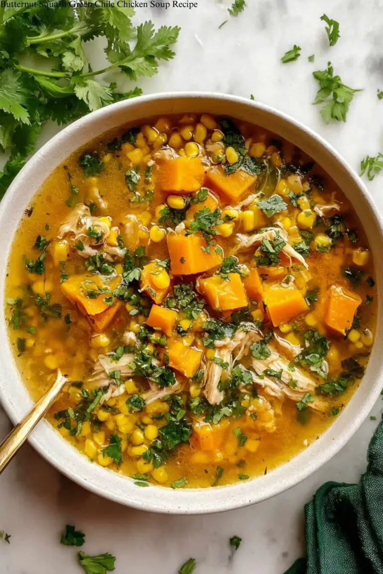 Butternut Squash Green Chile Chicken Soup Recipe